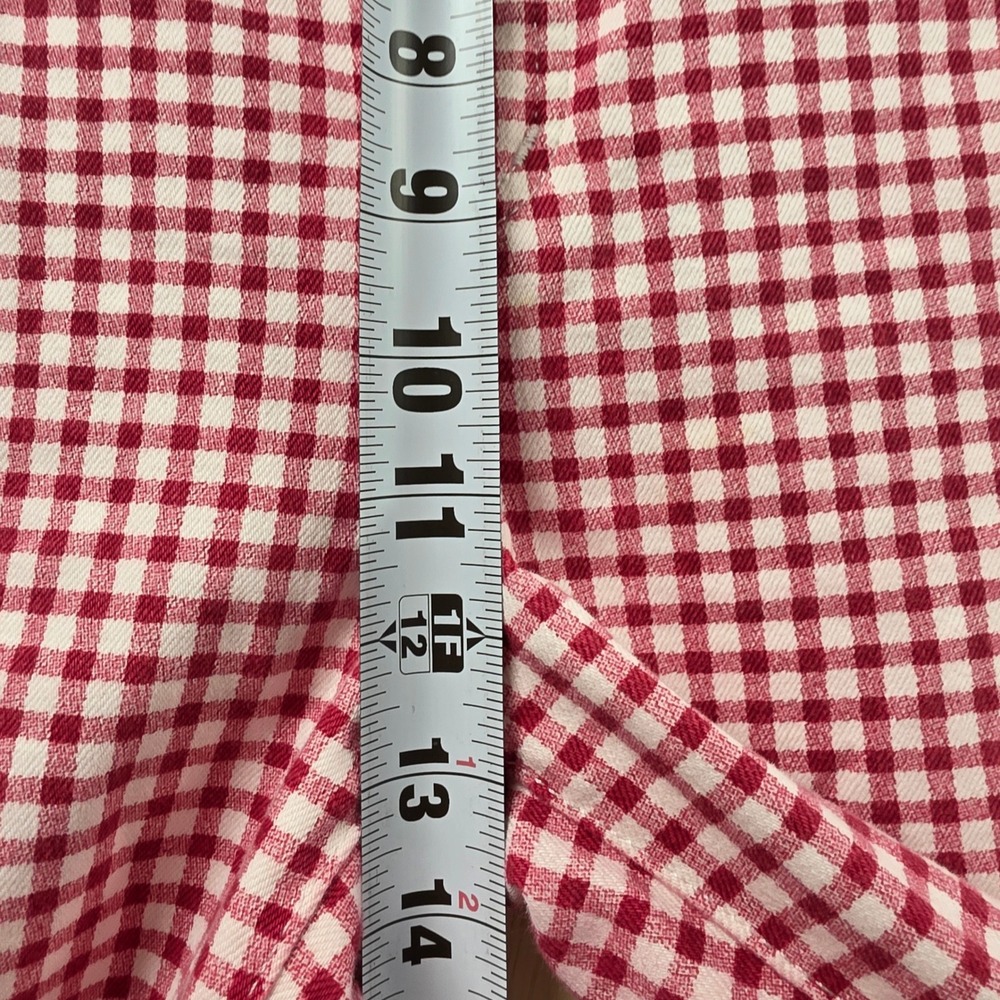 Madewell The Perfect Vintage Jean Red White Gingham Check High Rise Pants 29 - Picture 9 of 16